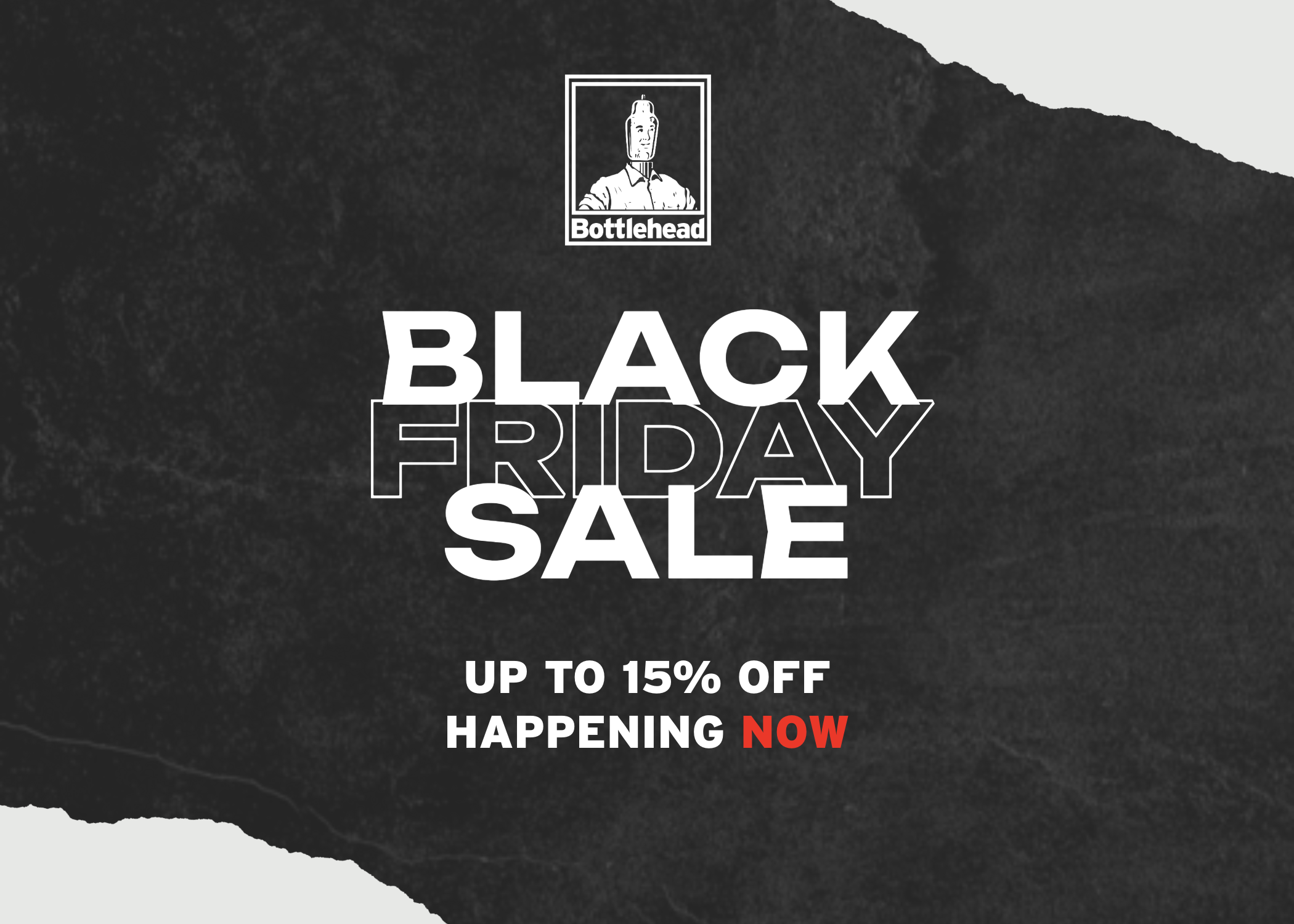 Black Friday sale advertisement with 'Bottlehead' logo on a black background