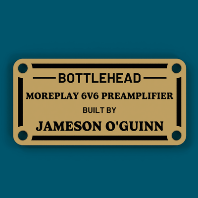 Custom Engraved Label Plate - Bottlehead