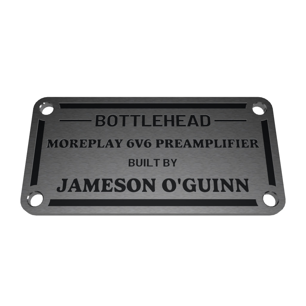 Aluminum Nameplate Example