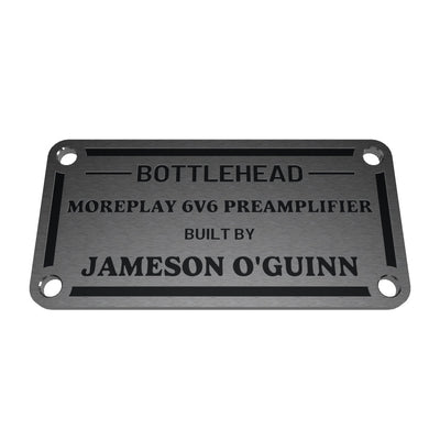 Aluminum Nameplate Example