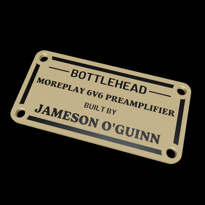 Custom Engraved Label Plate