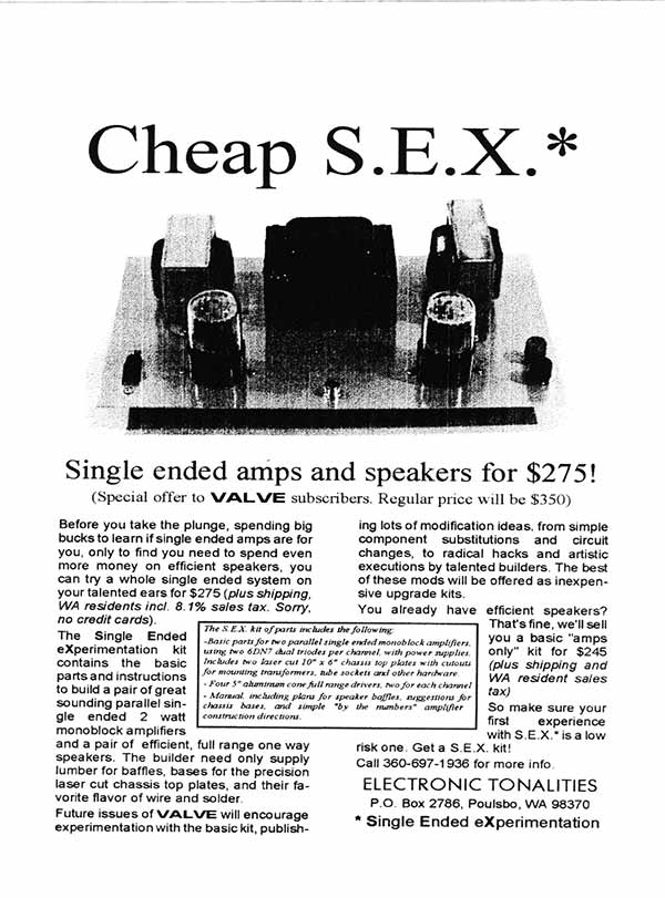 Original S.E.X. ad